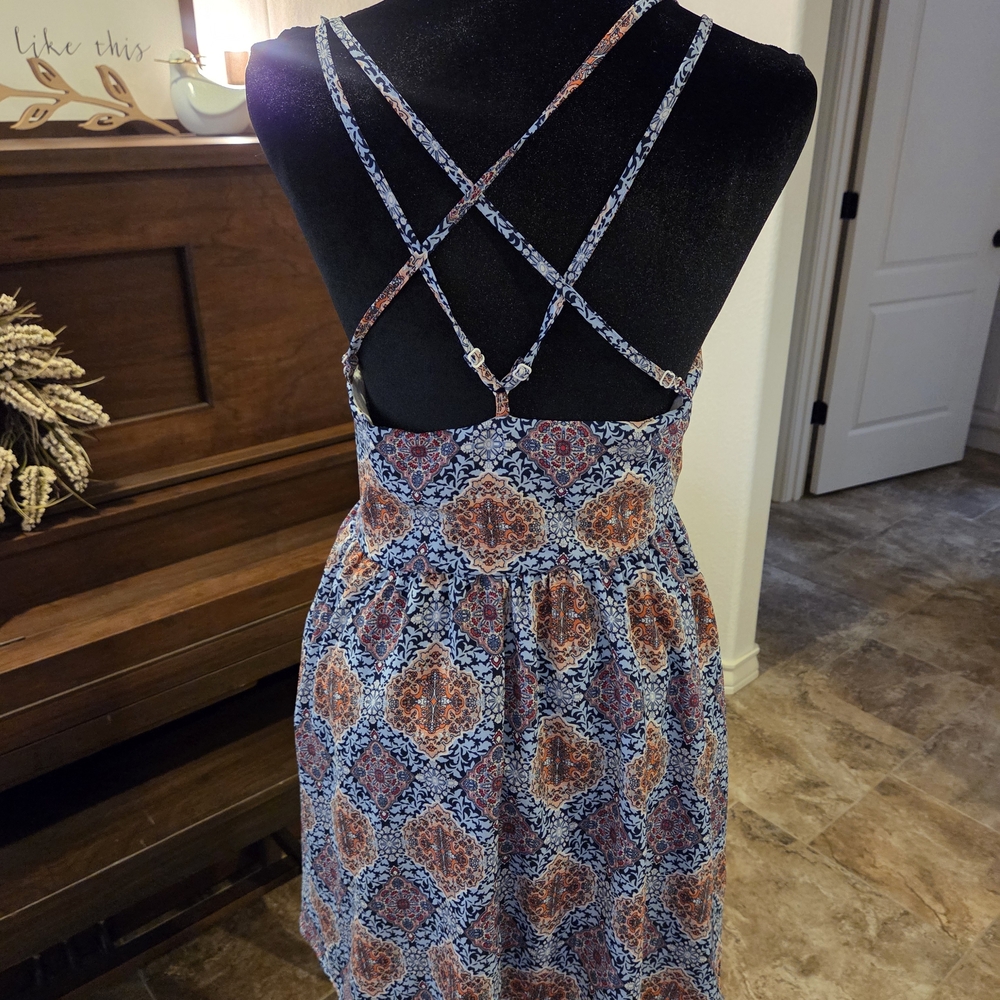 Blue and Pink Dress. Perfect Rodeo Dress, Just Add Boots! - Picture 2 of 7